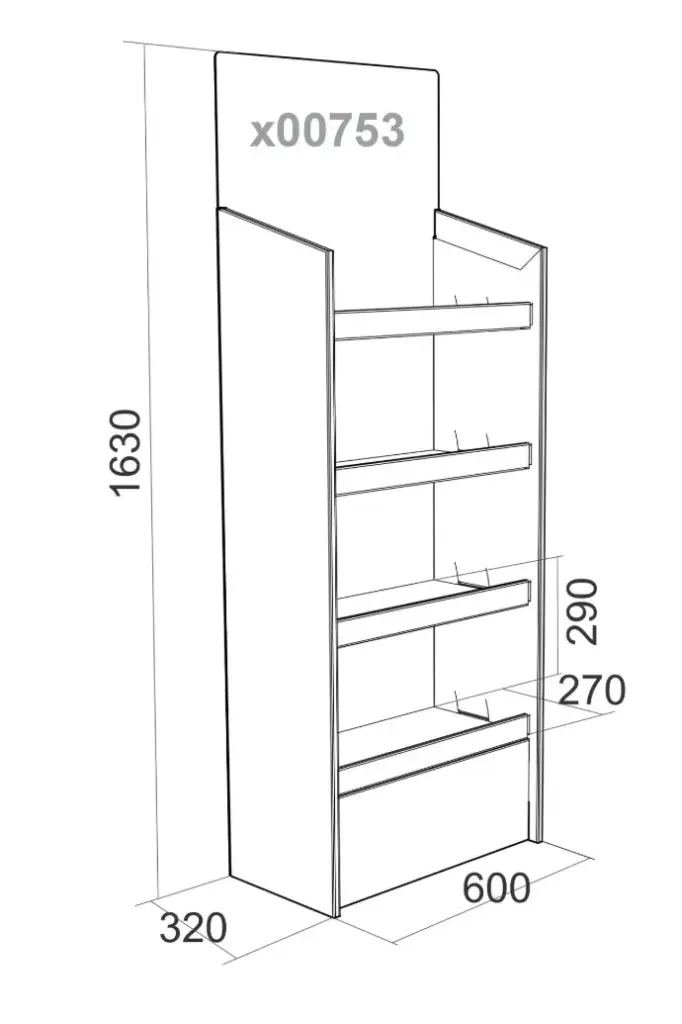 Дисплей на 4 полиці