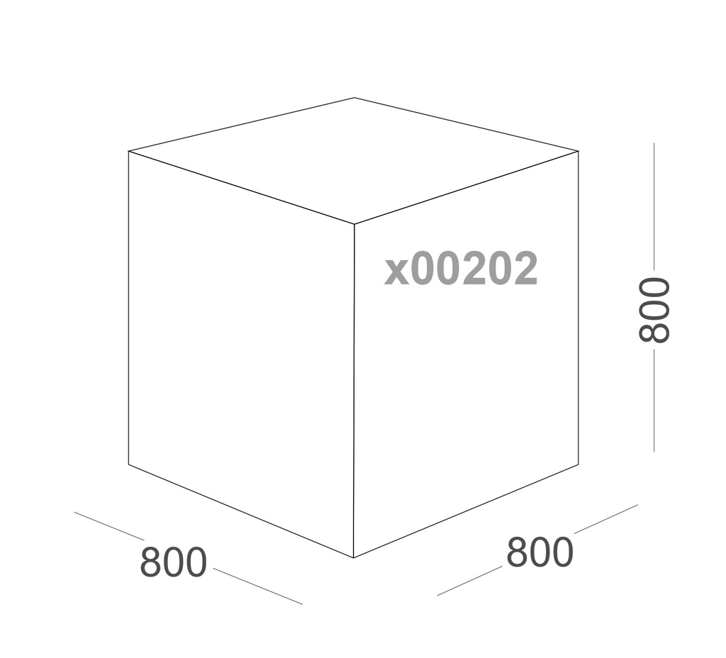 Куб картонний 800мм