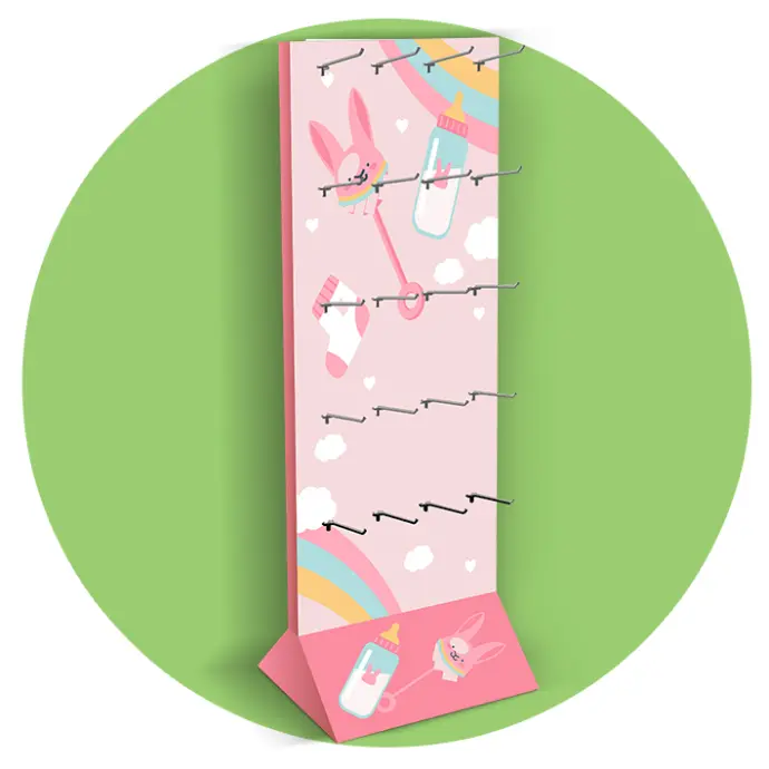 Дисплей картонний з гачками