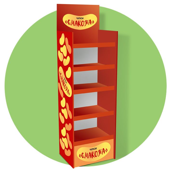 [x00805] Дисплей картонний  5 полиць