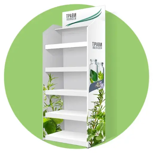 [x01052] Дисплей з картону  6 полиць