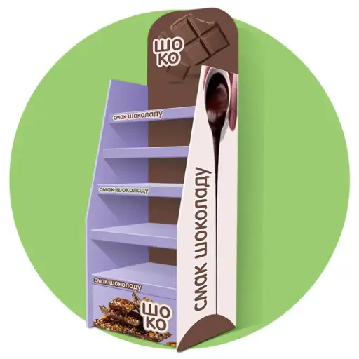 [x01054] Картонный дисплей 5 полок